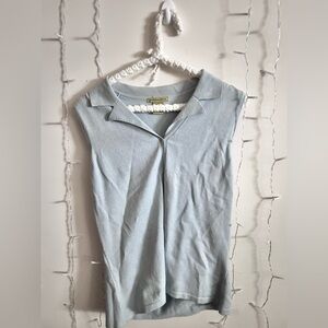 Women's Light Blue Sleeveless Top